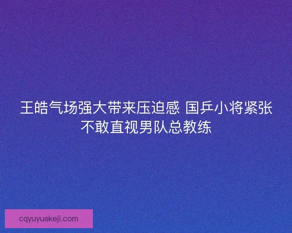王皓气场强大带来压迫感 国乒小将紧张不敢直视男队总教练